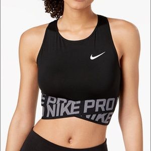 Nike pro black crop top